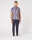 Tapered Short Sleeve Shirt - Slate Blue