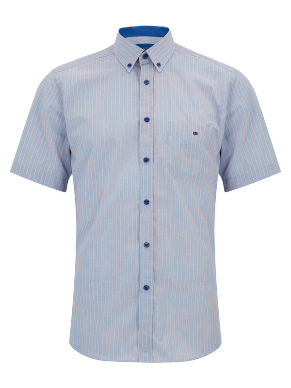 Short Sleeve Casual Shirt - Sky Blue