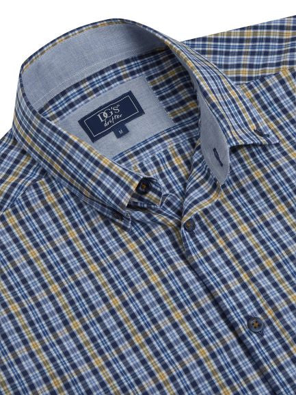 Short Sleeve Casual Shirt - Dark Blue