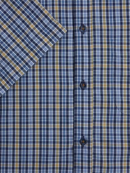 Short Sleeve Casual Shirt - Dark Blue