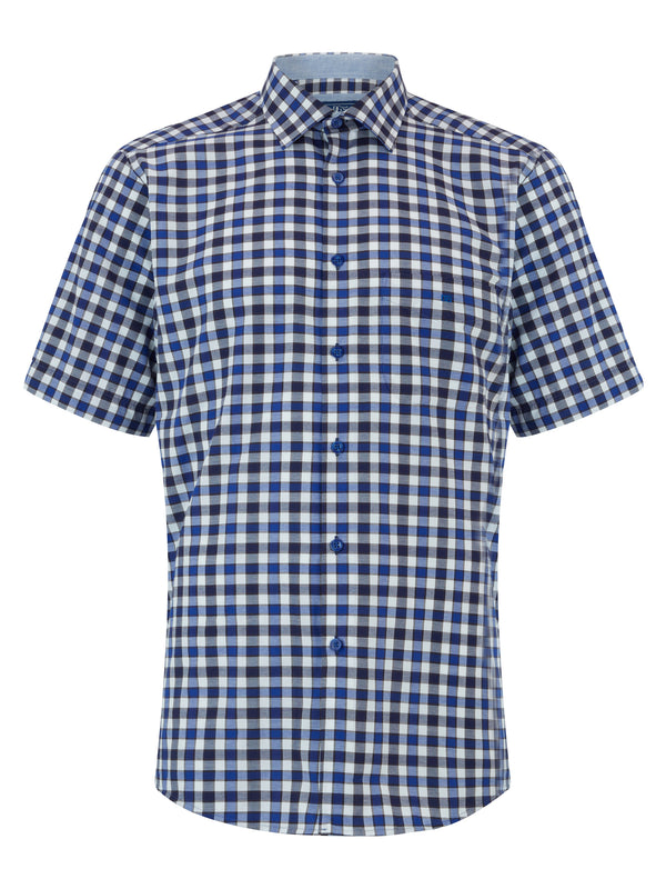 Short Sleeve Casual Shirt - Air Force Blue