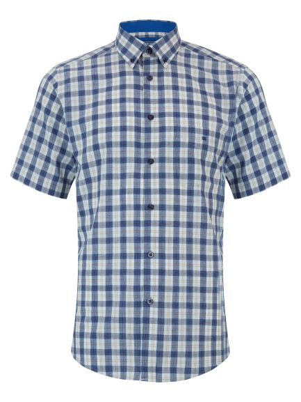 Short Sleeve Casual Shirt - Air Force Blue