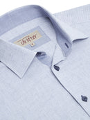 Short Sleeve Casual Shirt - Light Blue Grey