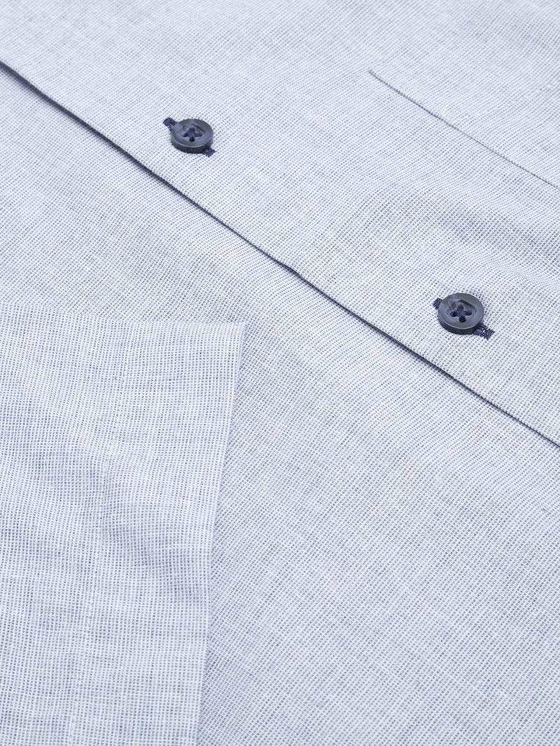 Short Sleeve Casual Shirt - Light Blue Grey