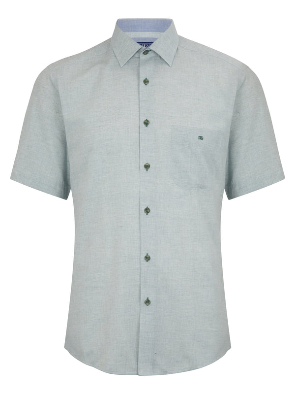 Short Sleeve Casual Shirt - Light Green