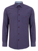 Regular Long Sleeve Check Shirt - Maroon
