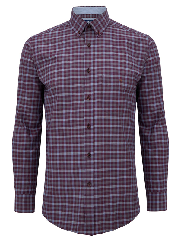 Regular/ivano Casual Shirt - Maroon