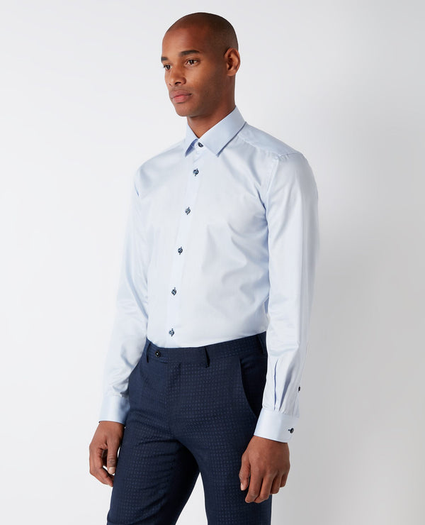 Parker Tapered Fit Shirt - Light Blue Grey