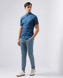 Slim Short Sleeve Shirt - Dark Blue