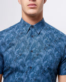 Slim Short Sleeve Shirt - Dark Blue