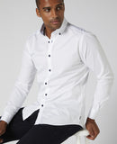 Seville Tapered Parker Shirt - White