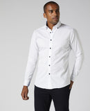 Seville Tapered Parker Shirt - White