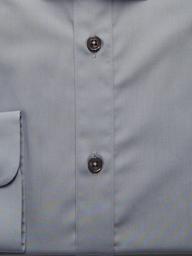 Mans Seville Plain Shirt+ - Dark Grey