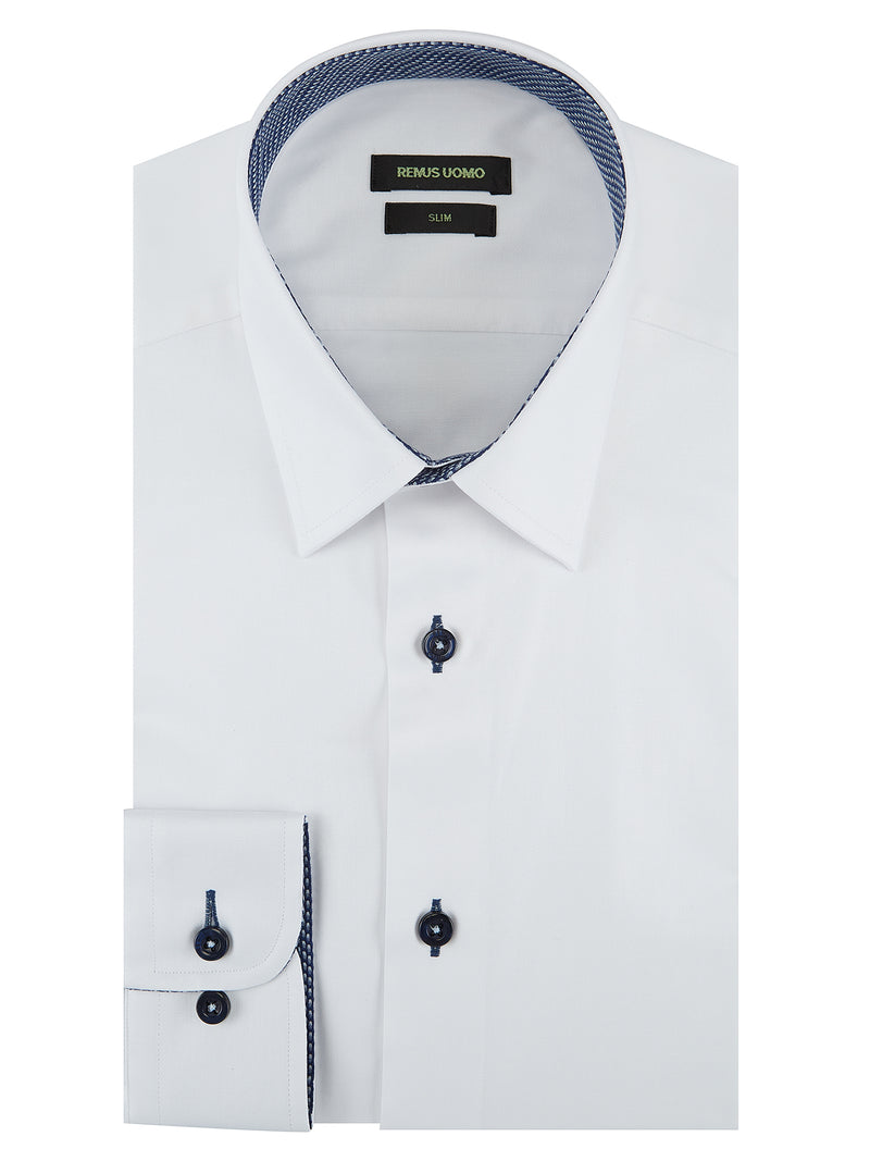 Ashton Slim Fit Shirt - White