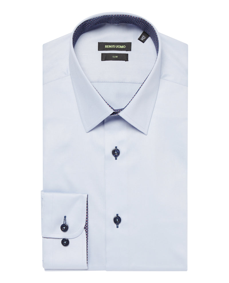 Slim/F Ashton Shirt - Light Blue Grey