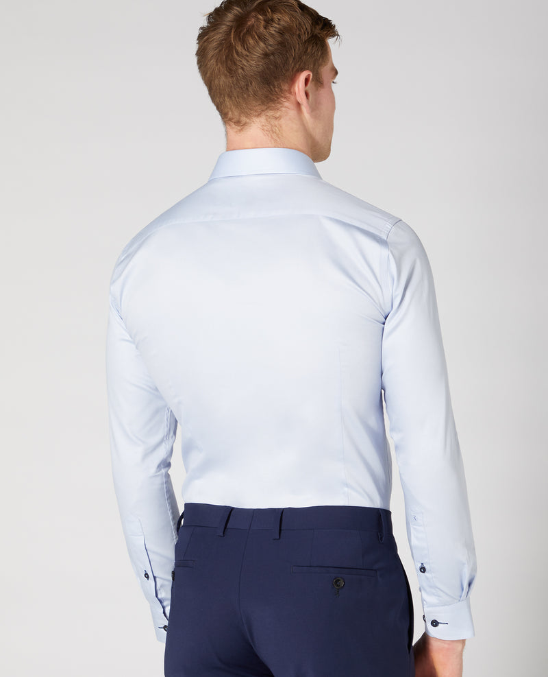 Slim/F Ashton Shirt - Light Blue Grey