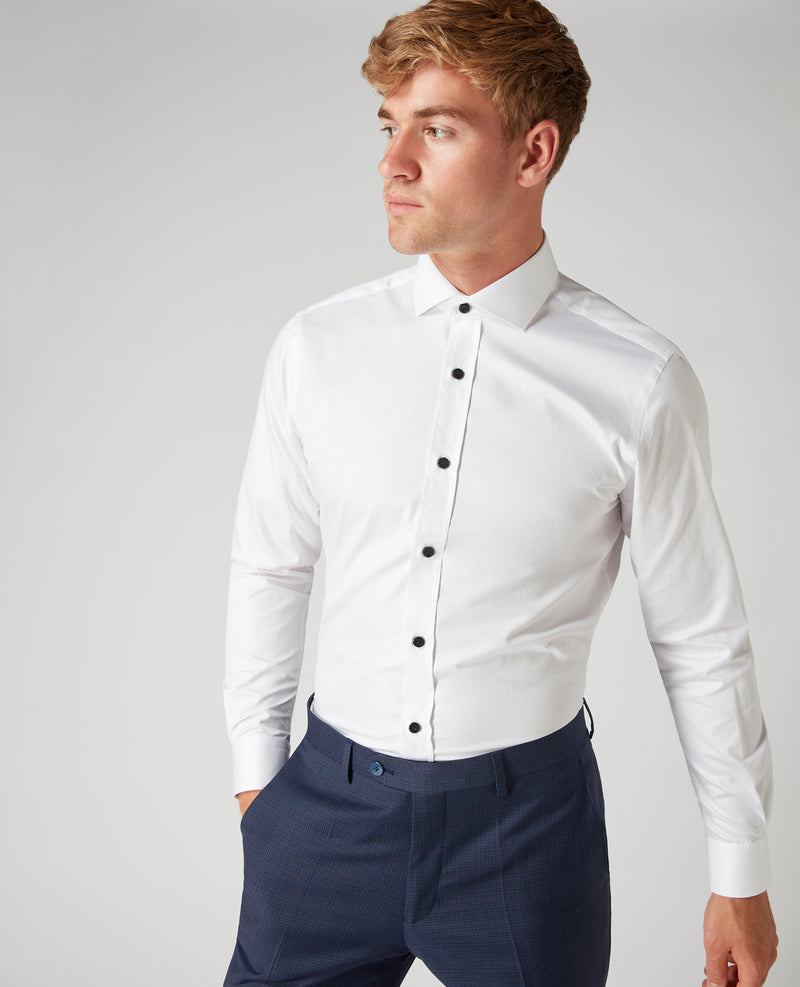Frank Tapered Fit Shirt - White