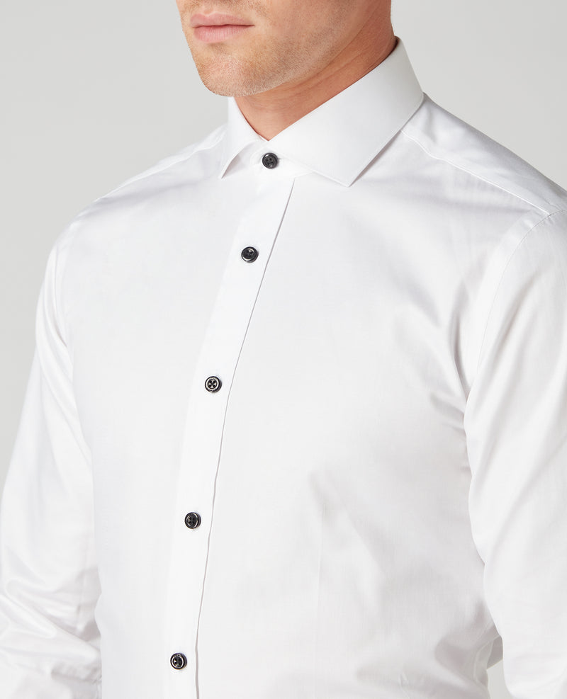 Frank Tapered Fit Shirt - White