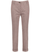 Inspiring Art Nouveau Crop Trouser - Brown/ecru