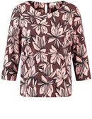 Inspiring Art Nouveau T-shirt - Chestnut/rose