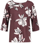 Inspiring Art Nouveau T-shirt - Chestnut/rose