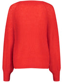Inspiring Optical Lines V-Neck Jumper - Chili