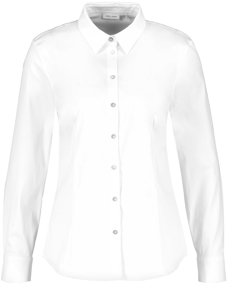 Long Sleeve Blouse - White/white
