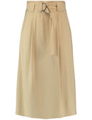 Neutral Simplicity Woven Skirt - Desert
