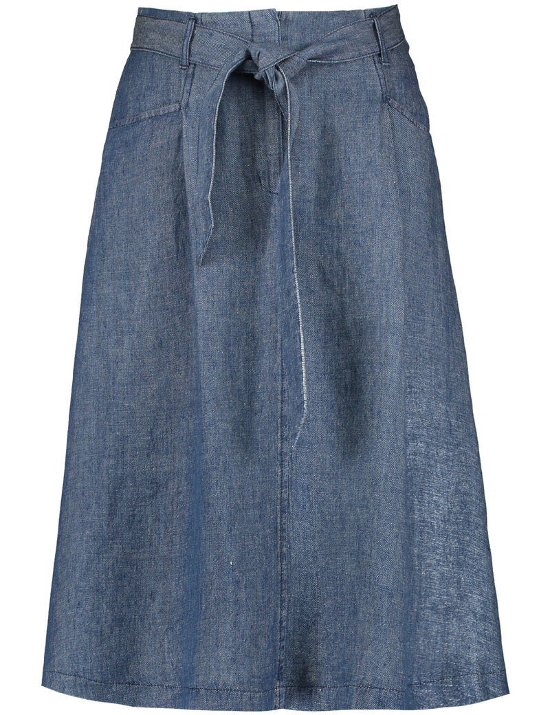 Desert Sunset Woven Short Skirt - Indigo Blue