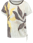 Desert Sunset 1/2 Sleeve T-shirt - Offwhite/dark Brown