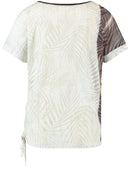 Desert Sunset 1/2 Sleeve T-shirt - Offwhite/dark Brown