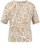 Western Spirit Print T-shirt - Brown/ecru/white