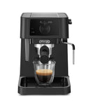 Traditional Pump Coffee Machine Black