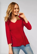 Structured Summer Sweater - Vibrant Red