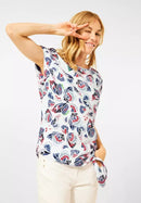 Multicolor Print Blouse - Vanilla White