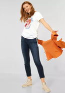 Flower Circle T-shirt - Burnt Out/regatta Blue