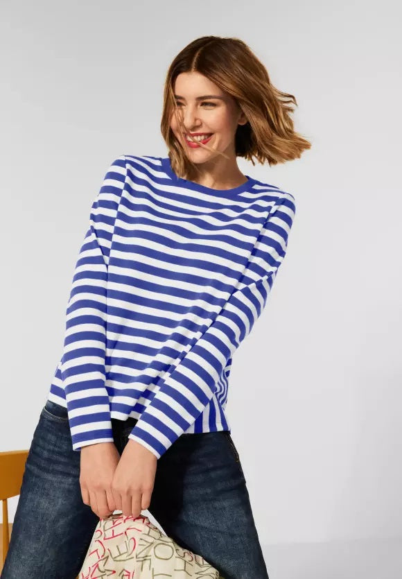 Stripe Mix Shirt - Eminent Blue