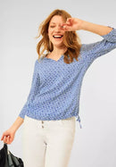 Minimal Print Blouse - Vanilla White