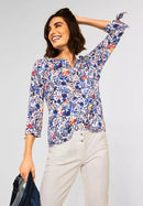 Print Tunica Blouse - Vanilla White