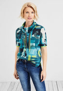 All Over Print Shirt - Teal Blue
