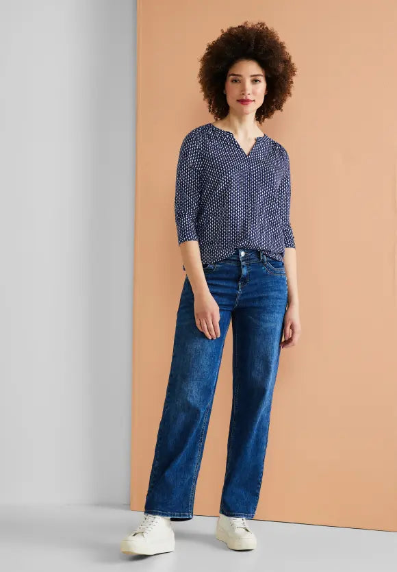 Print Jersey Shirt - Deep Blue