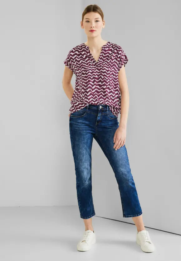 Splitneck Shirtblouse - Tamed Berry