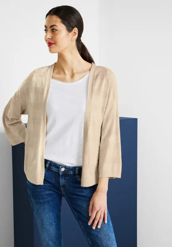 Kimono Structure Cardigan - Light Smooth Sand