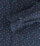 Long Sleeve Print Shirt - Light Blue