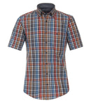Short Sleeve Check Shirt - Tangarine