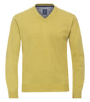 V Neck Jumper - Yellow Brass