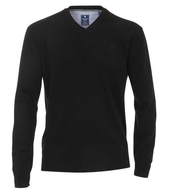 V Neck Jumper - Black