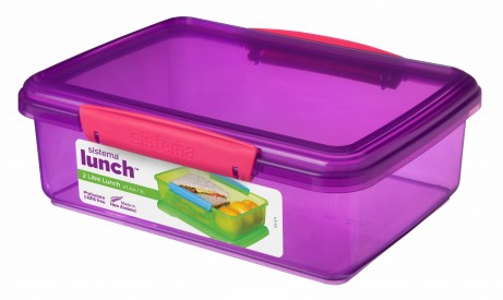 2 Litre Klip Lunch Box Assorted Colours