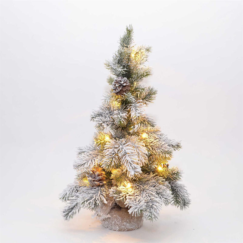 Prelit Frosted Fir Tree 70cm