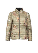 Short Padded Floral Jacket - Musstone-black